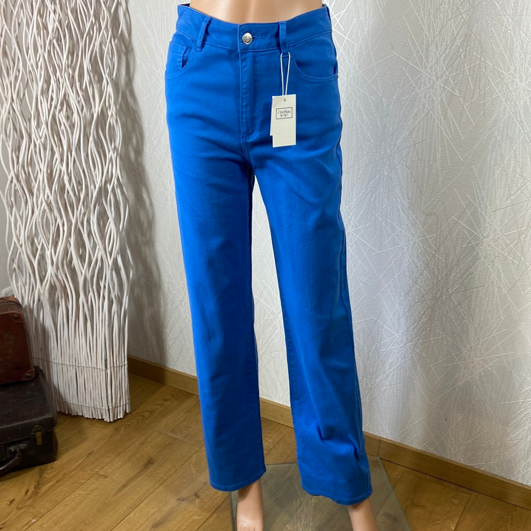 Pantalon coton coupe large taille haute Charlie C’est Beau La Vie - Offre-Unique