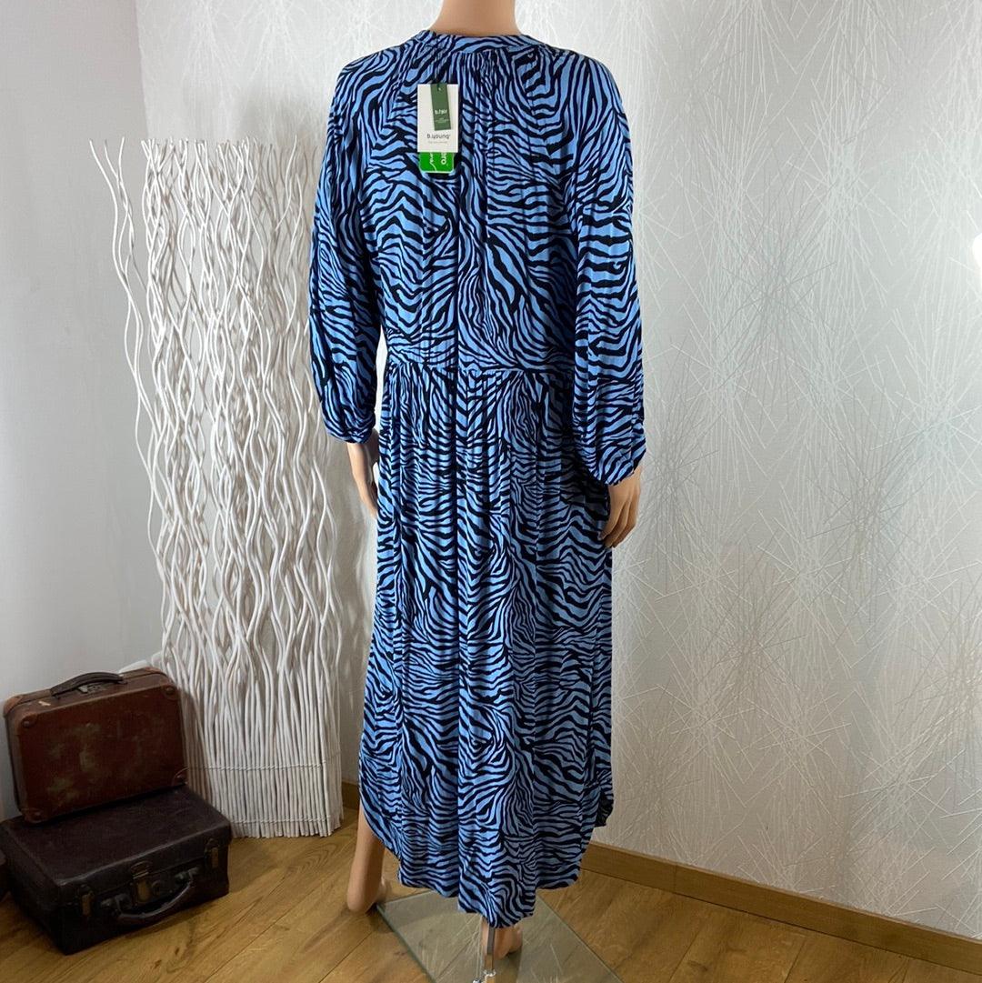 Robe bleue longue jeu de plis manches 3/4 Bymmjoella Long Tunic B.Young - Offre-Unique