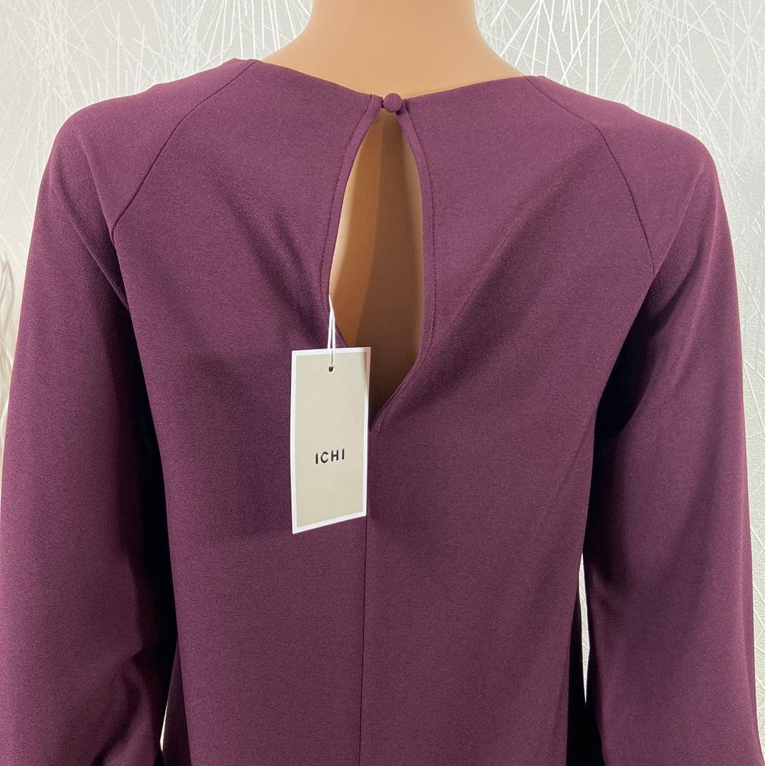 Robe bordeaux goutte d'eau coupe droite modèle Ihbanne Ichi - Offre-Unique