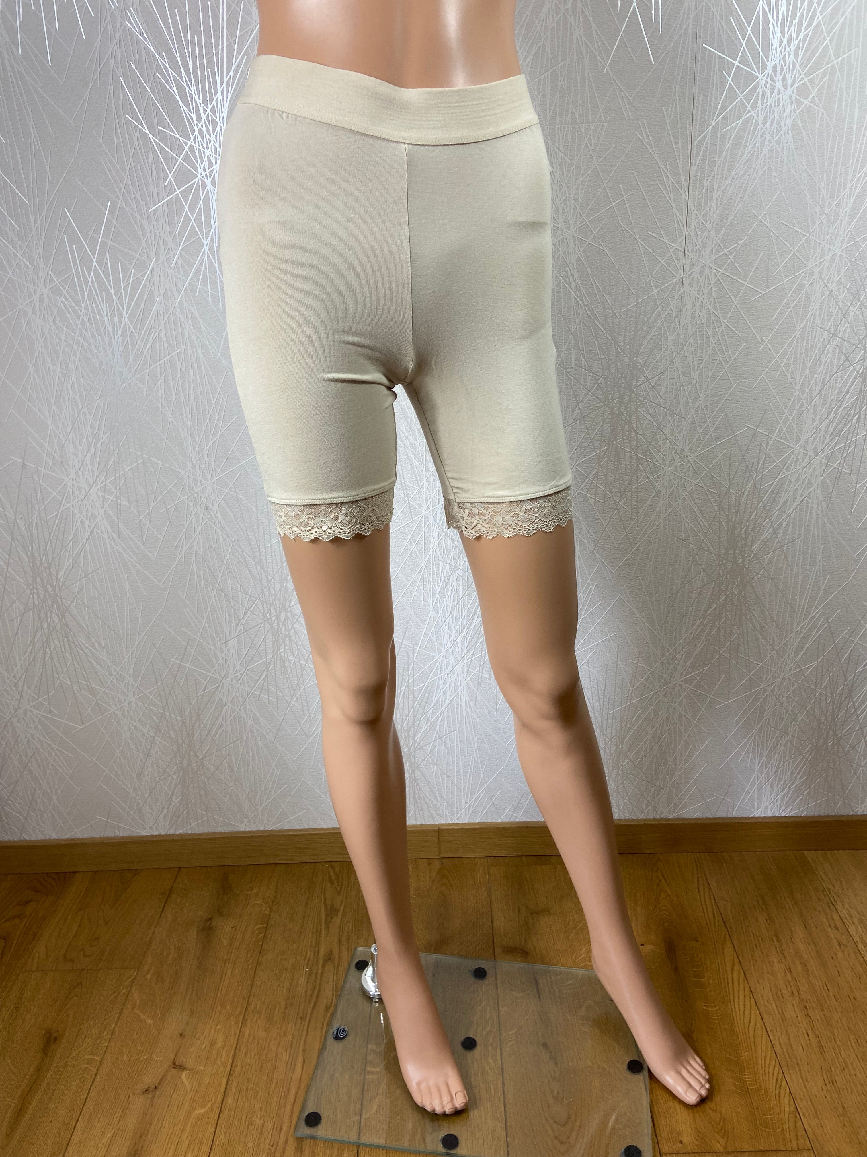 Shorty anti-frottements taille haute élastique dentelle Peppercorn