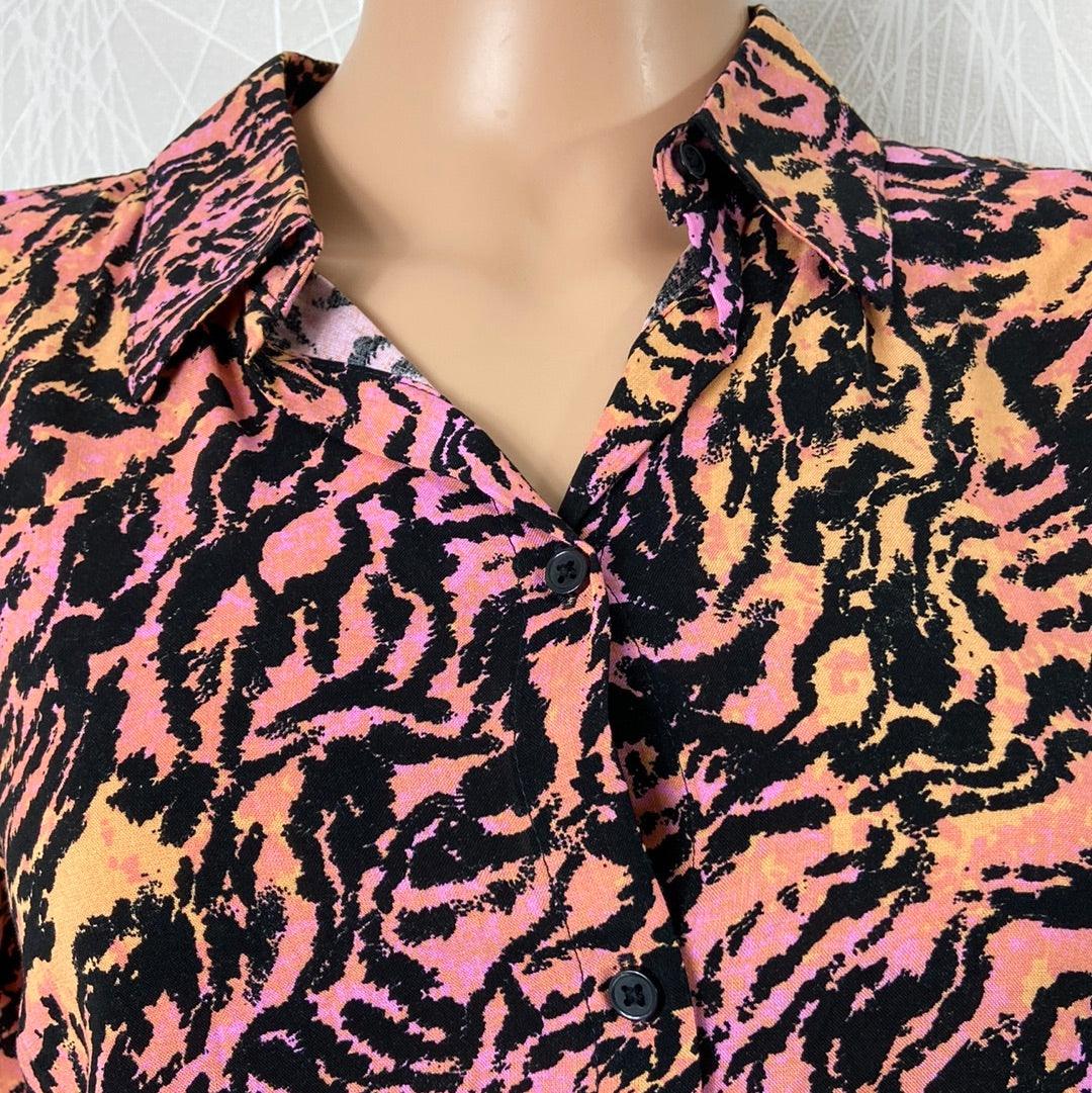 Chemisier bariolé tigre Byjosa Puff Shirt b.young - Offre-Unique