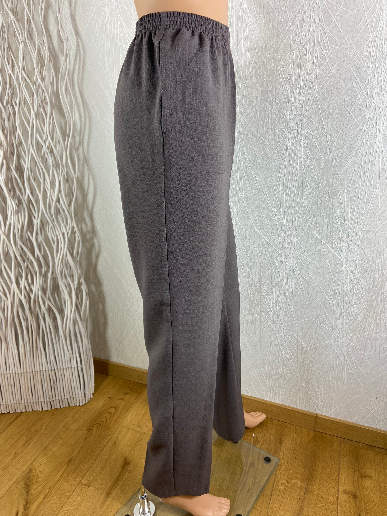 Pantalon habillé femme taille haute élastique fabrication française Telmail