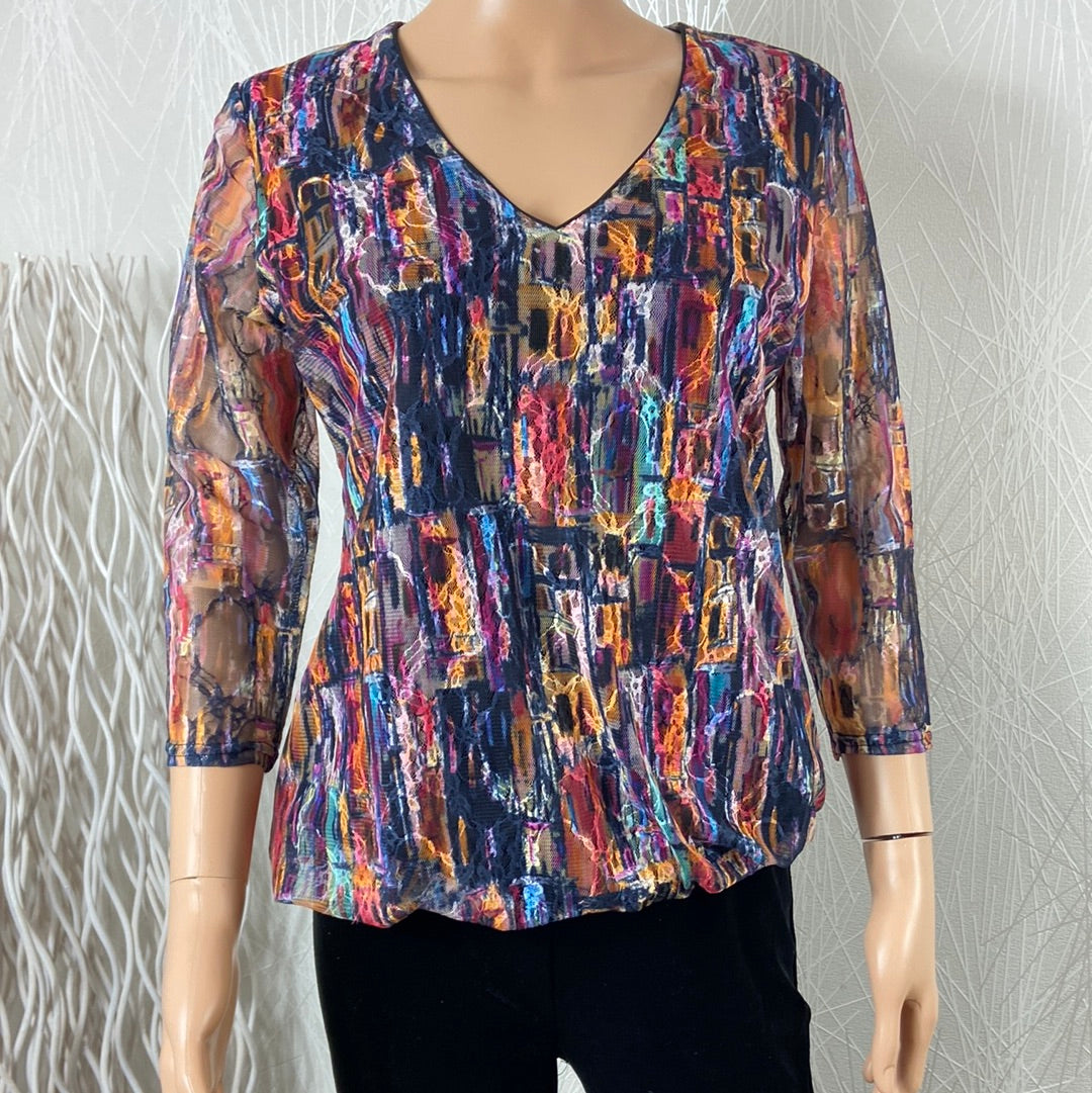 Blouse dentelle mutlicolore