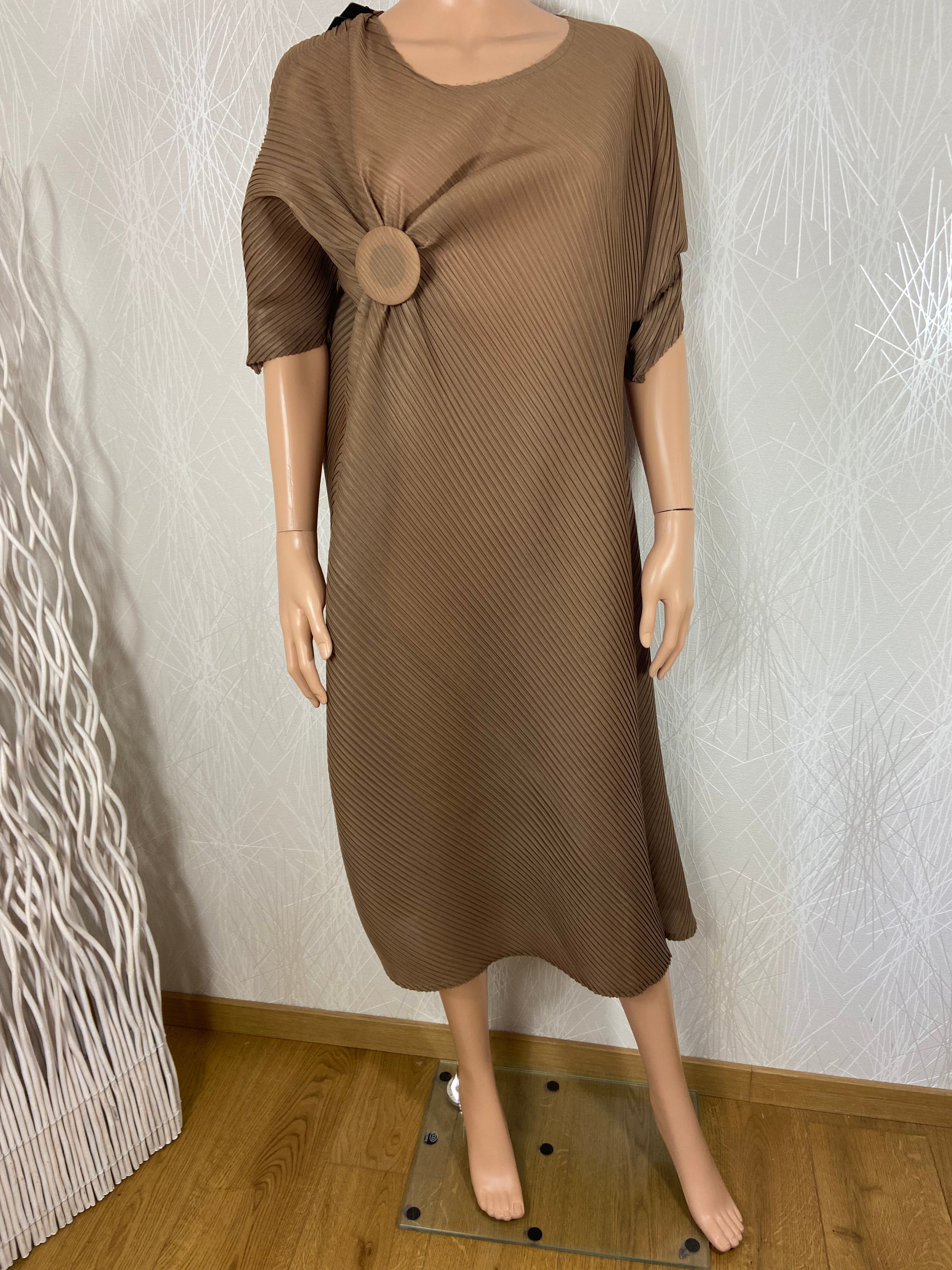 Robe marron extensible Venus - Taille Unique
