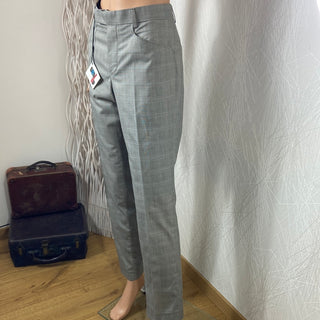 Tailleur pantalon veste gris  à carreaux pour femme Get Up