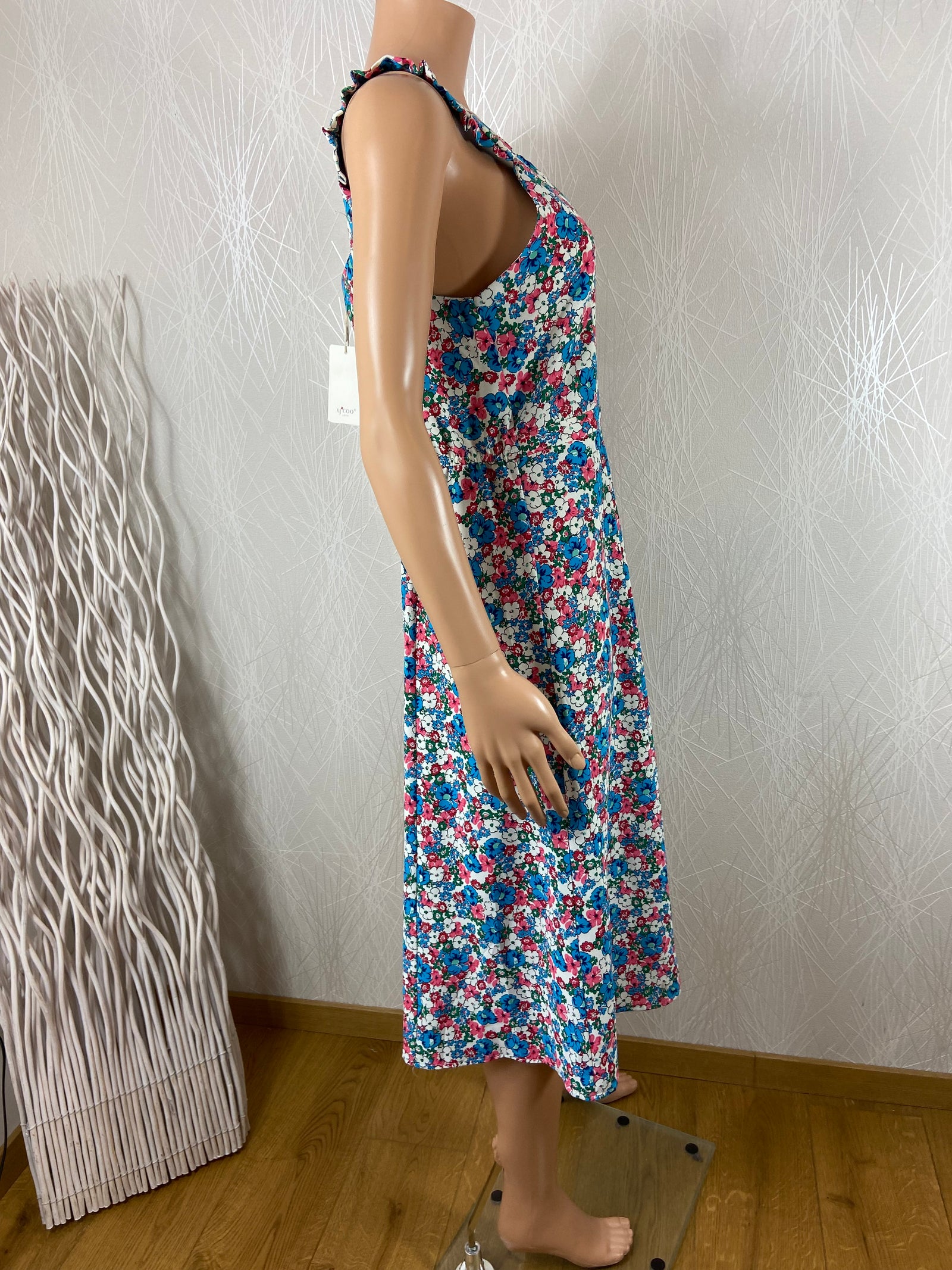 Robe longues à bretelles motifs fleurs Y Coo