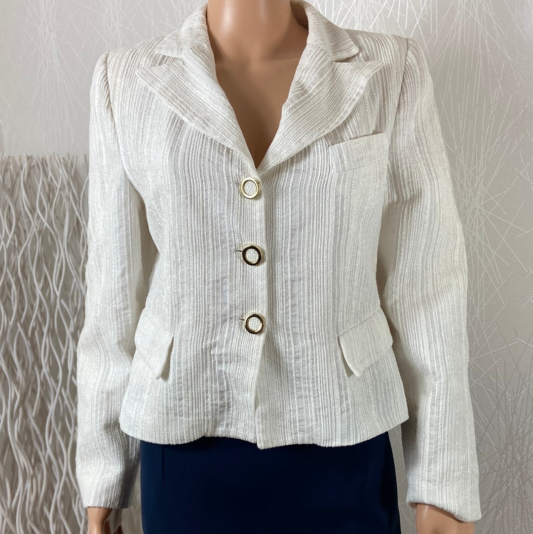 Blazer femme de créateur blanc crême Tabala Paris