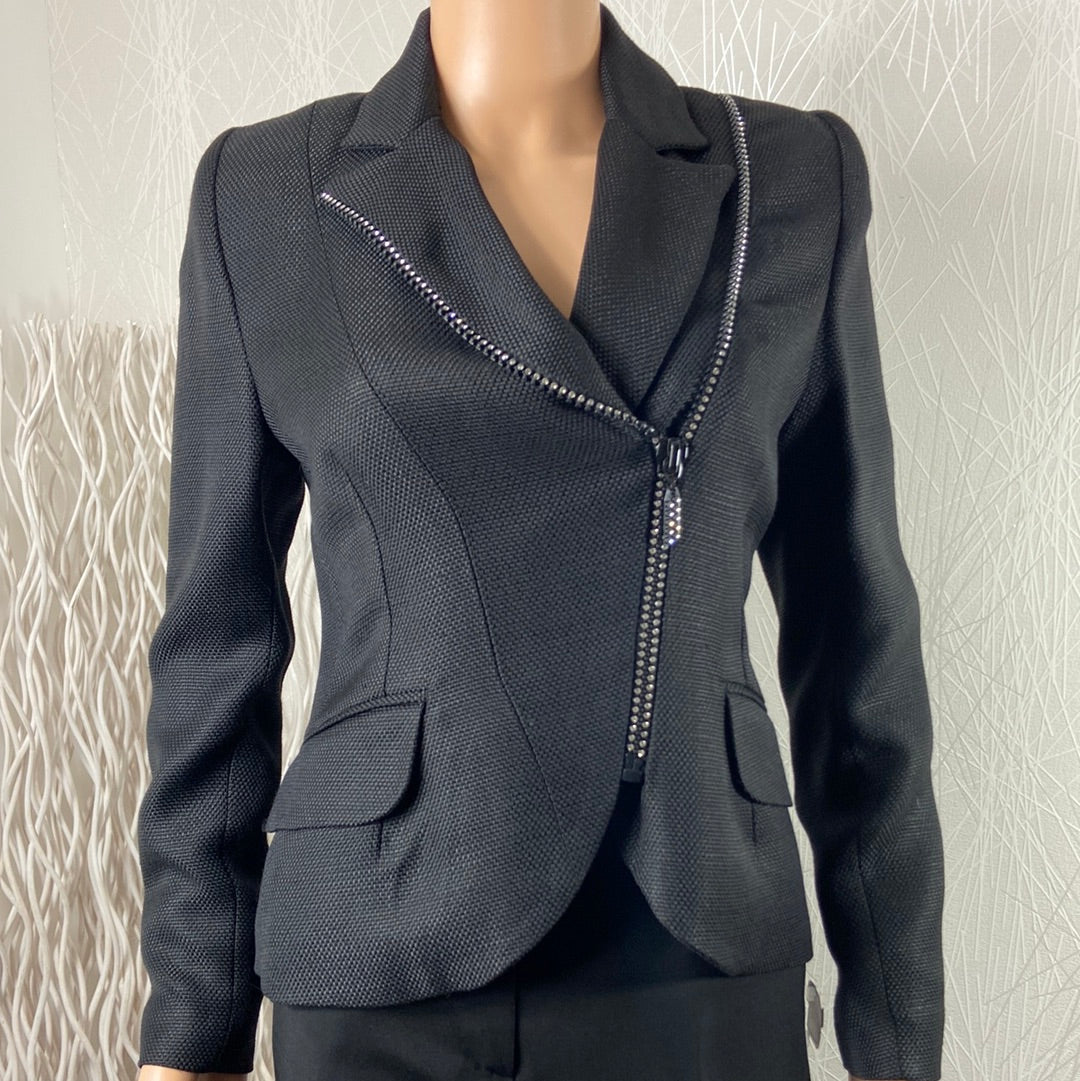 Veste blazer de créateur pour femme avec strass Tabala Paris - Offre-Unique