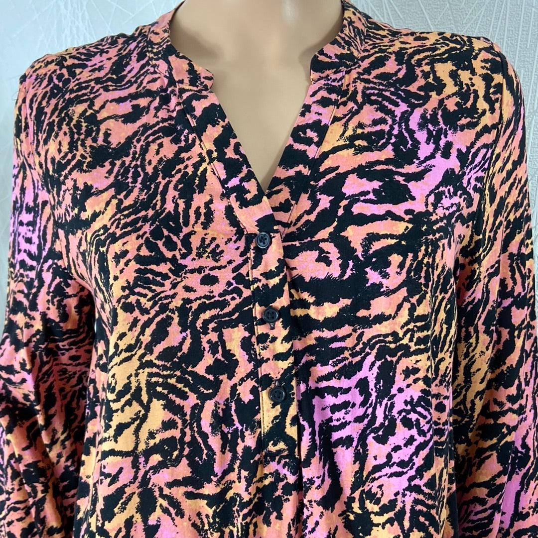 Robe manches longues rose motif tigre Byjosa Tunic Dress B.Young - Offre-Unique