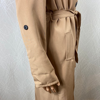 Manteau femme beige trench long classique manches retroussables New Collection