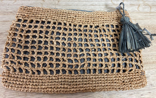 Pochette en raphia doublée coton L’Atelier du Crochet