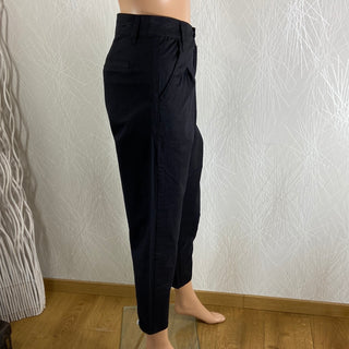Pantalon coton noir souple taille haute EMI Jo