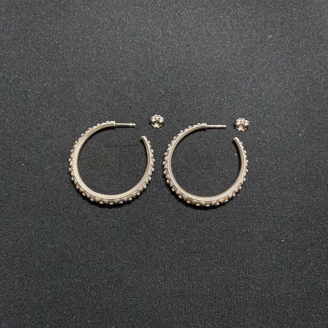 Boucles d’oreilles créoles plaquée argent Shabada