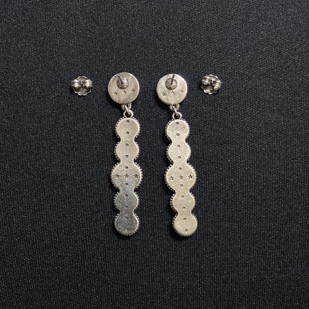 Boucles d’oreilles pendantes plaquées argent Shabada