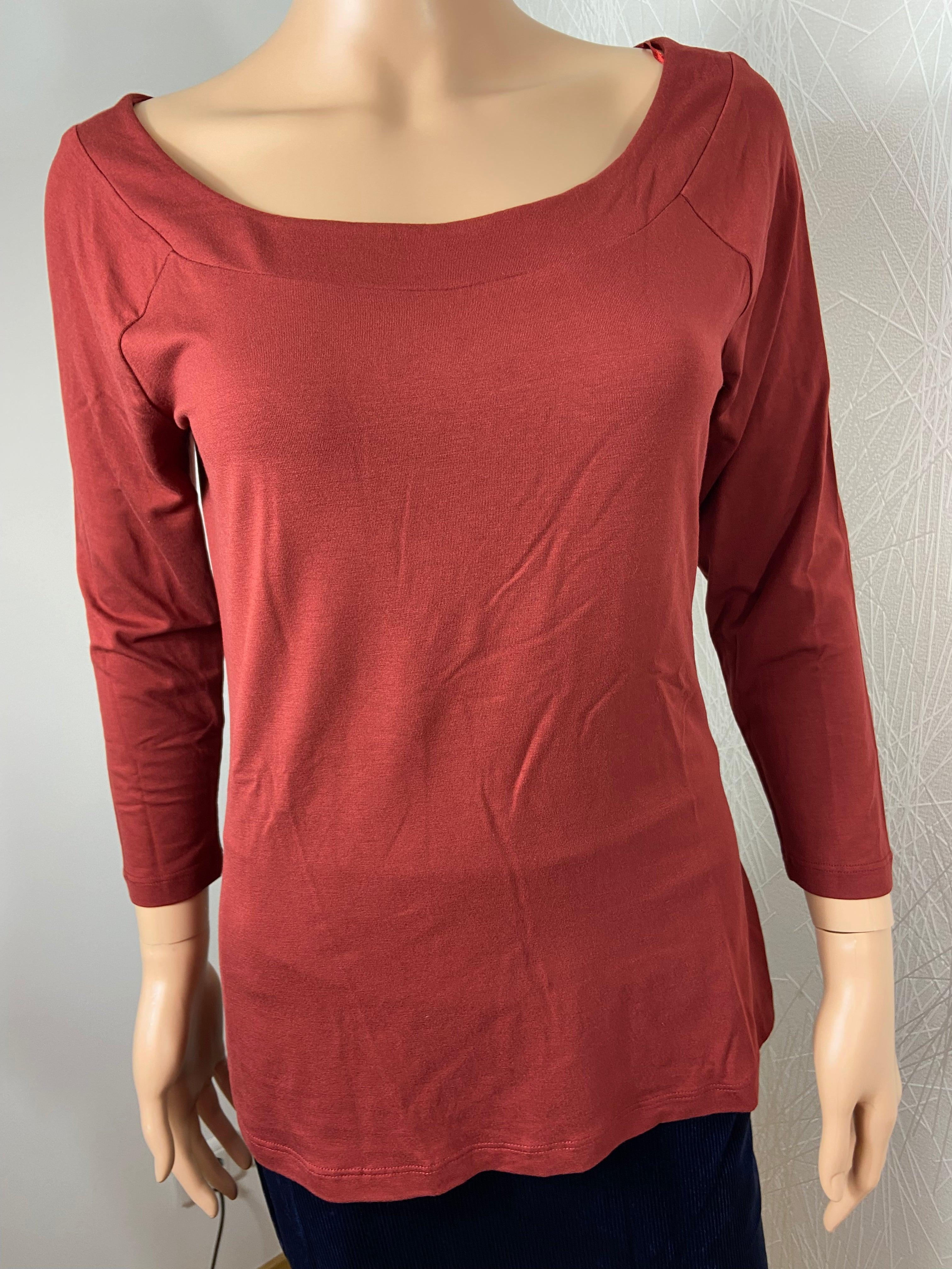 T-shirt couleur rouge bordeaux manches longues Sarah Top Ecovero Light King Louie - Offre-Unique