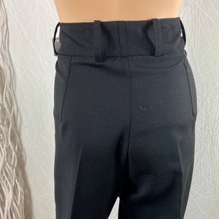 Pantalon noir en laine taille haute coupe droite Tabala Paris