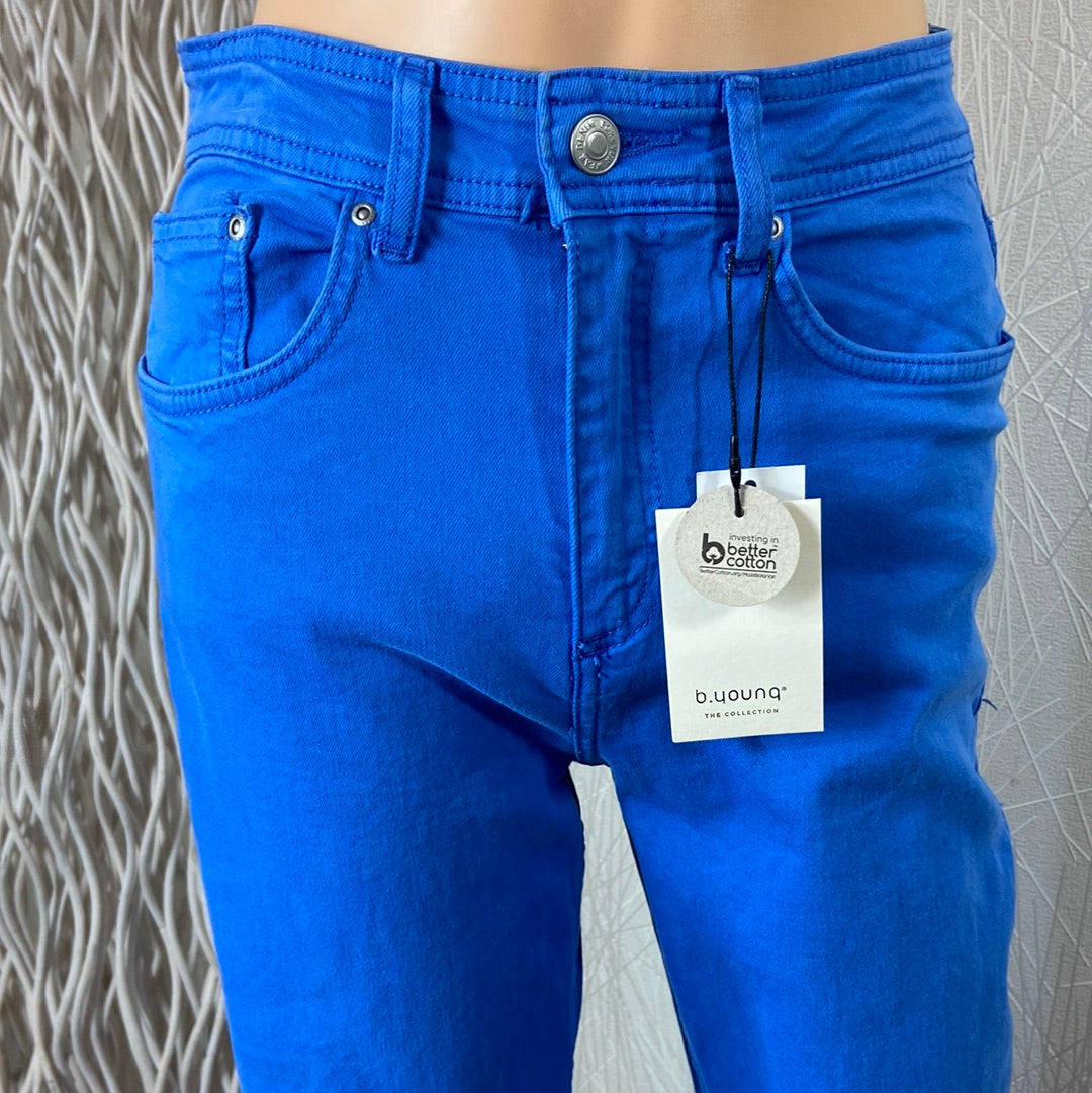 Pantalon coton couleur taille haute coupe regular ample Bykato Bylydia Wide Jeans B.Young