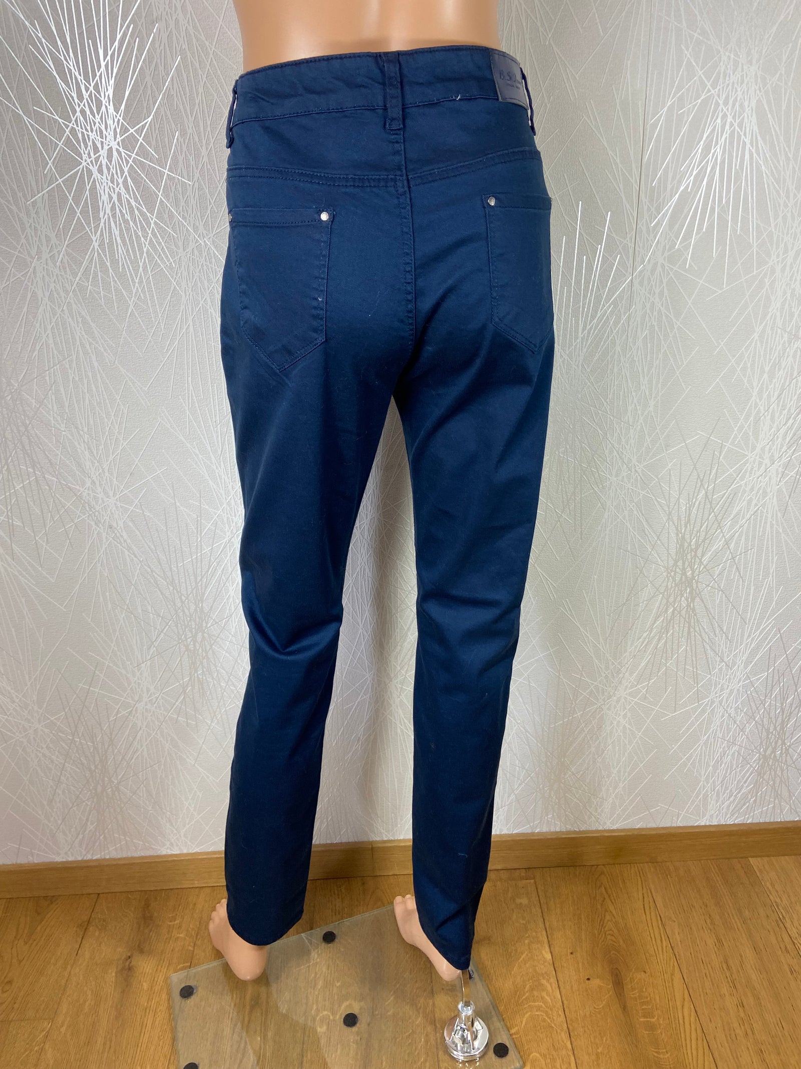 Pantalon léger femme coton stretch taille haute B S Jeans