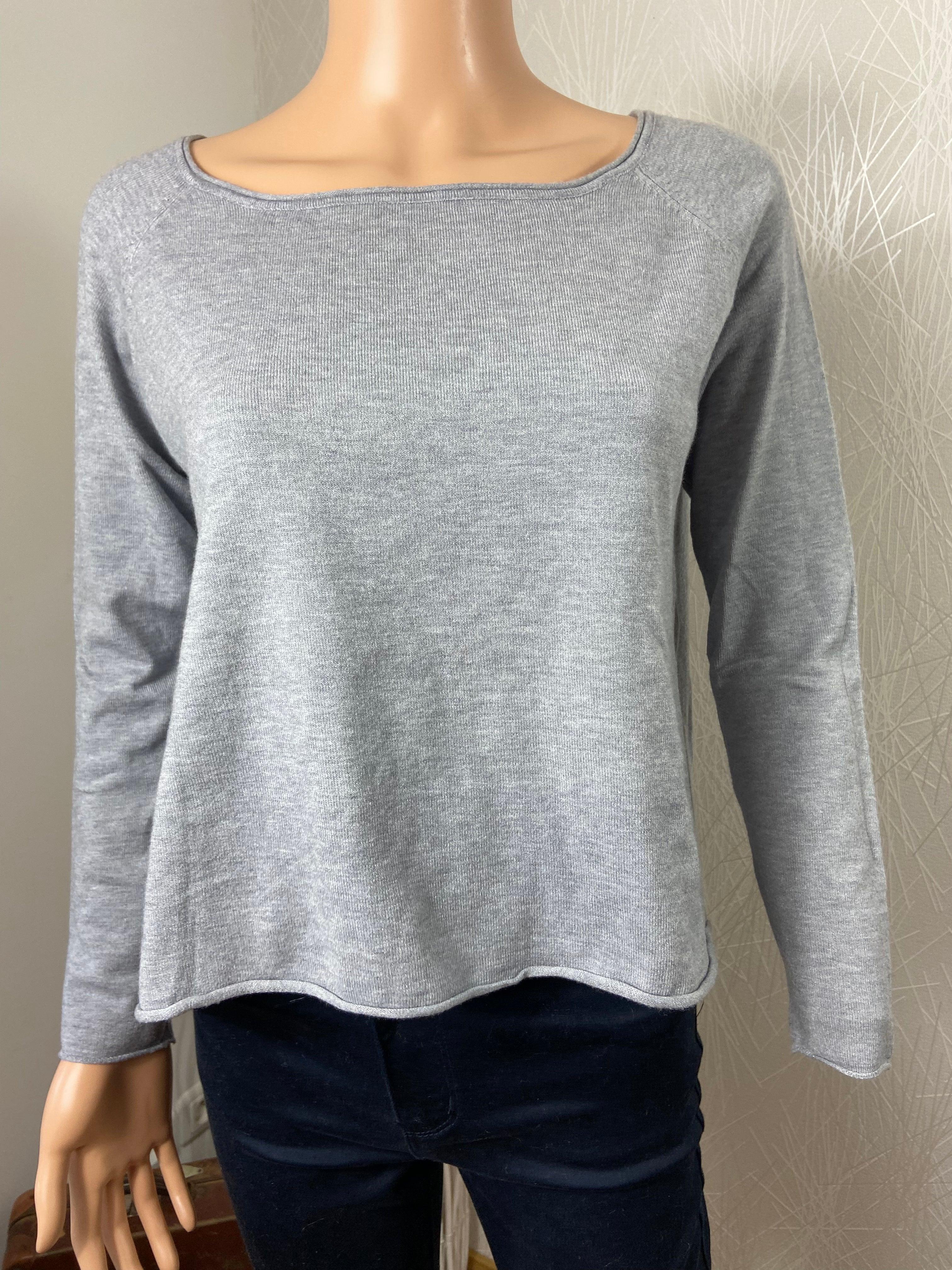 Pull ample fin gris PPT - Offre-Unique