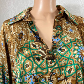 Blouse multicolore avec soie manches bishop Made In Italy
