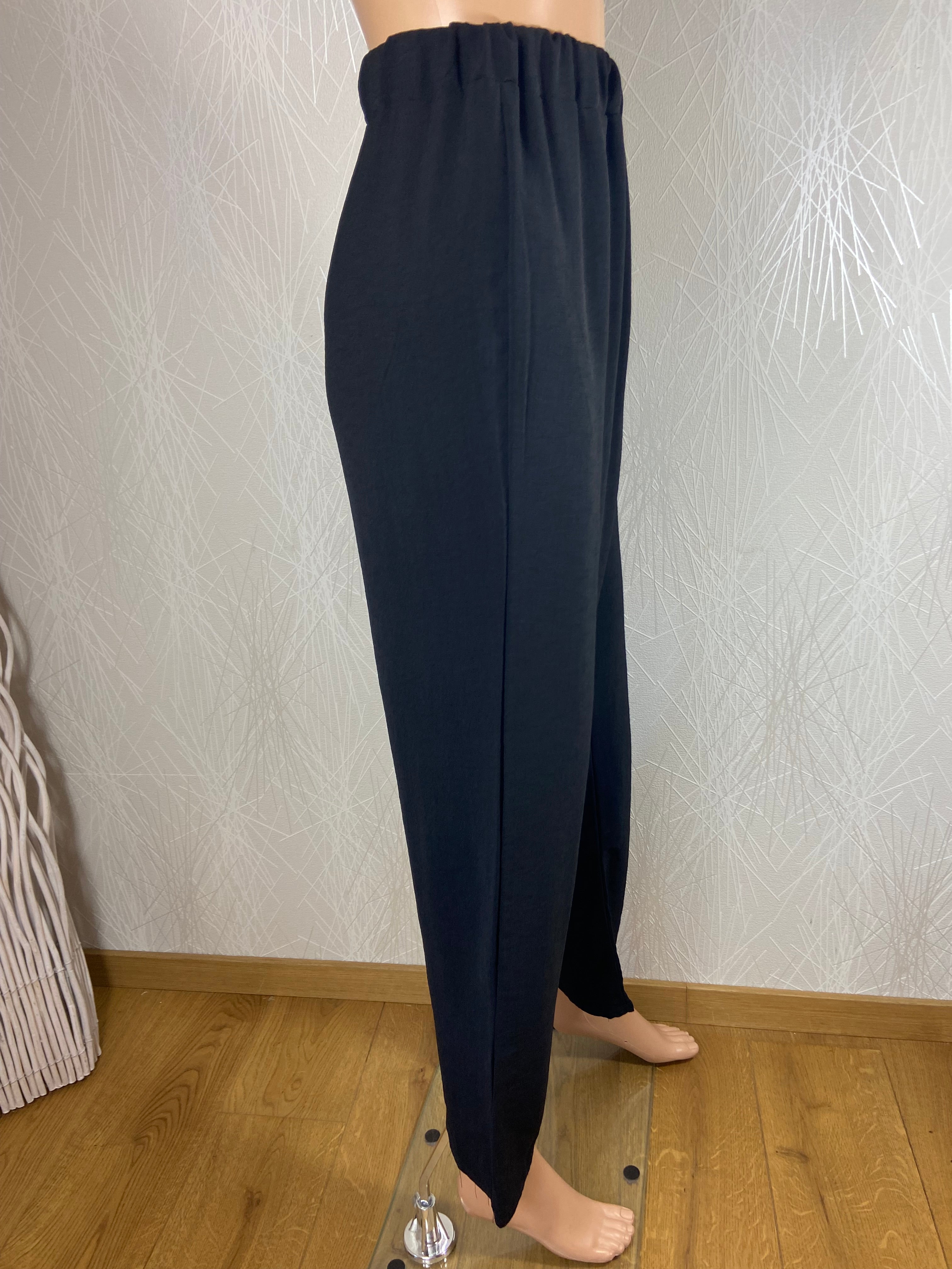 Pantalon noir taille haute léger souple confortable News Collection