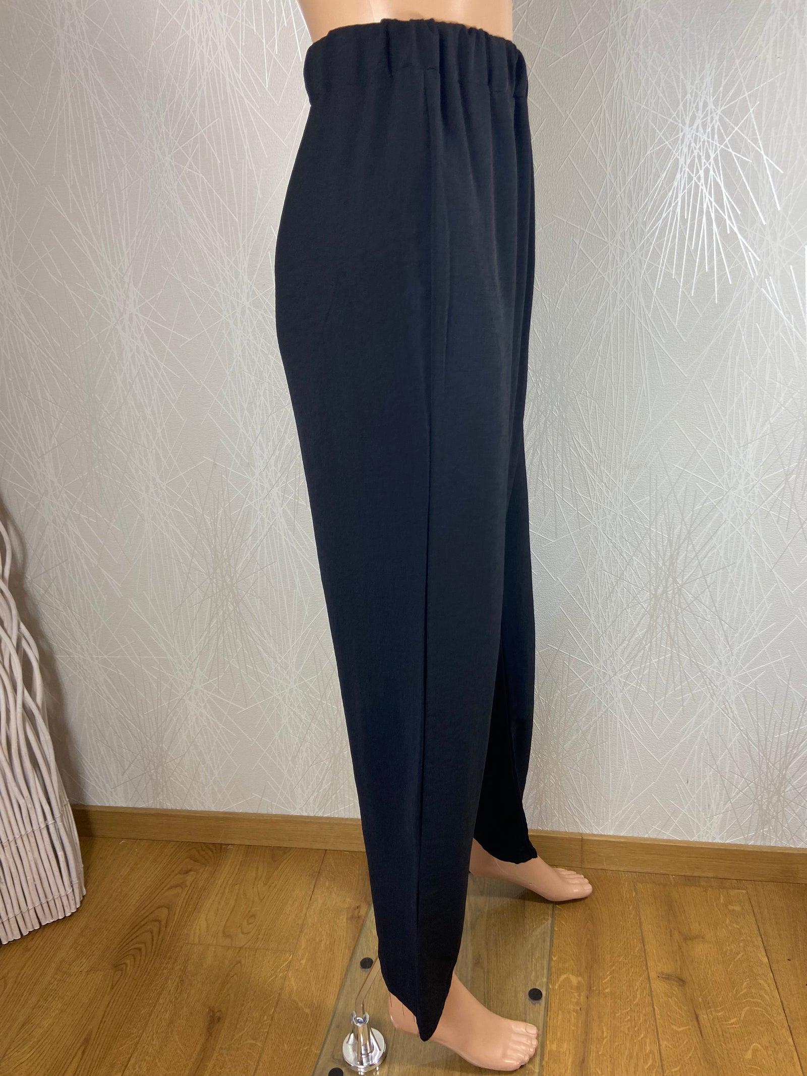 Pantalon noir taille haute léger souple confortable News Collection