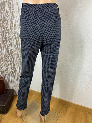 Pantalon noir gris taille haute stretch confortable Made In Italy