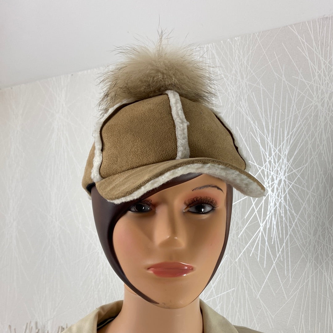 Casquette laine chaude avec pompon pour femme Viwei Moda