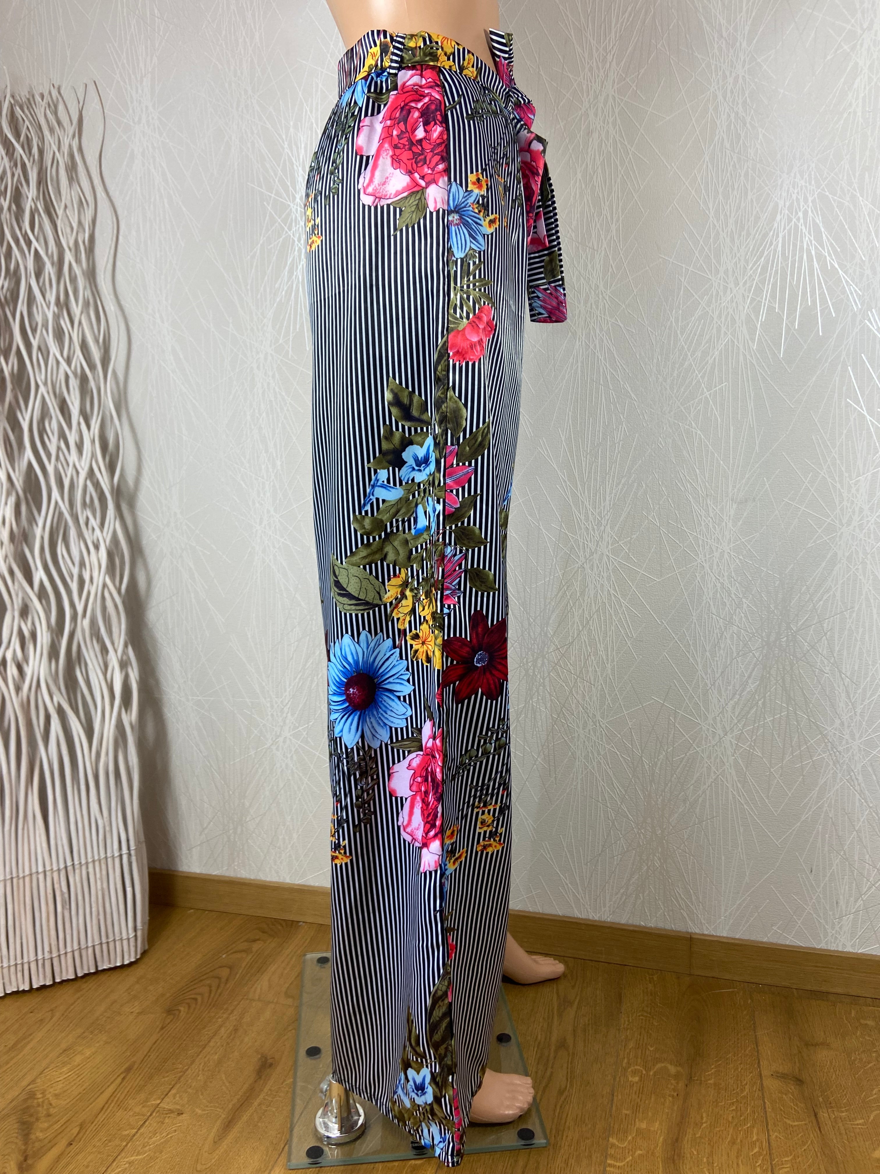 Pantalon léger fleurs jambes larges flot IntelliGent Store