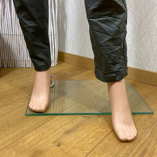 Pantalon enduit kaki taille haute stretch effet froissé Made In Italy