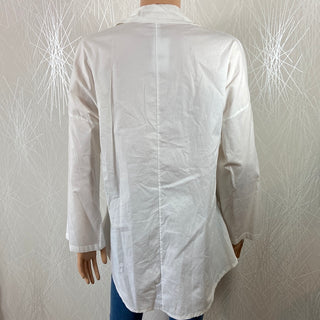 Blouse blanche col chemise coupe ample New Collection