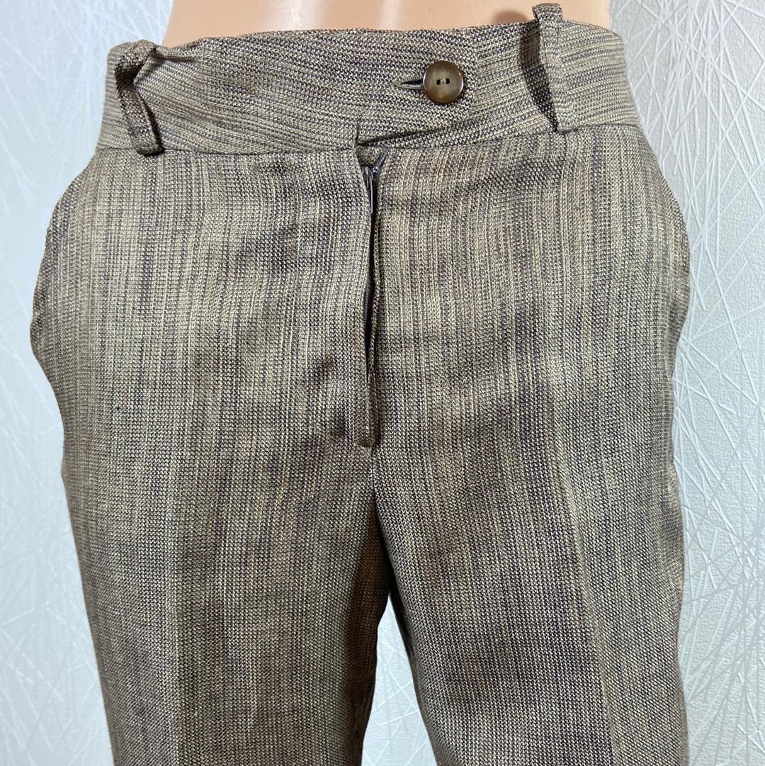 Pantalon habillé de créateur taille haute coupe droite Tabala Paris - Offre-Unique