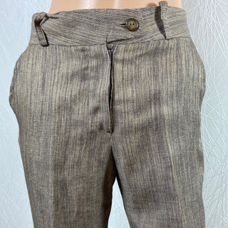 Pantalon habillé de créateur taille haute coupe droite Tabala Paris