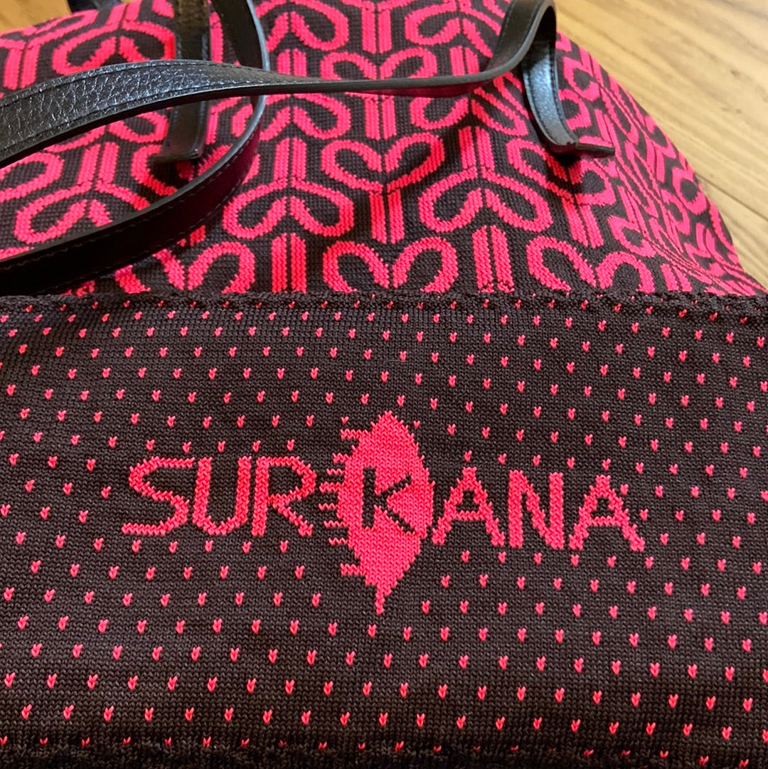 Sac à main en tissu rose Surkana