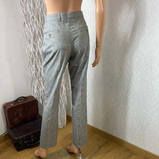 Tailleur pantalon veste gris  à carreaux pour femme Get Up