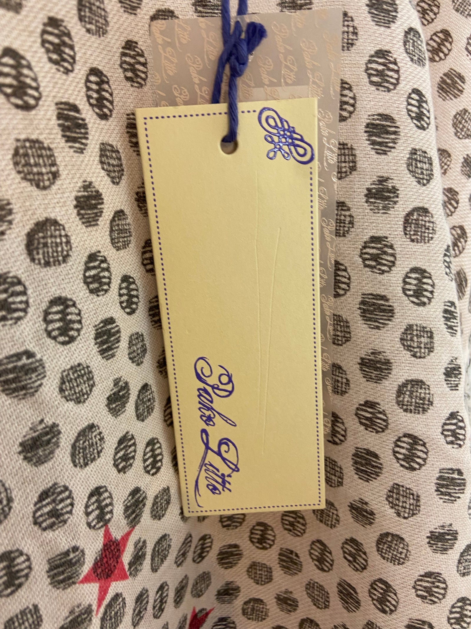Foulard chèche beige à motifs Pako Litto