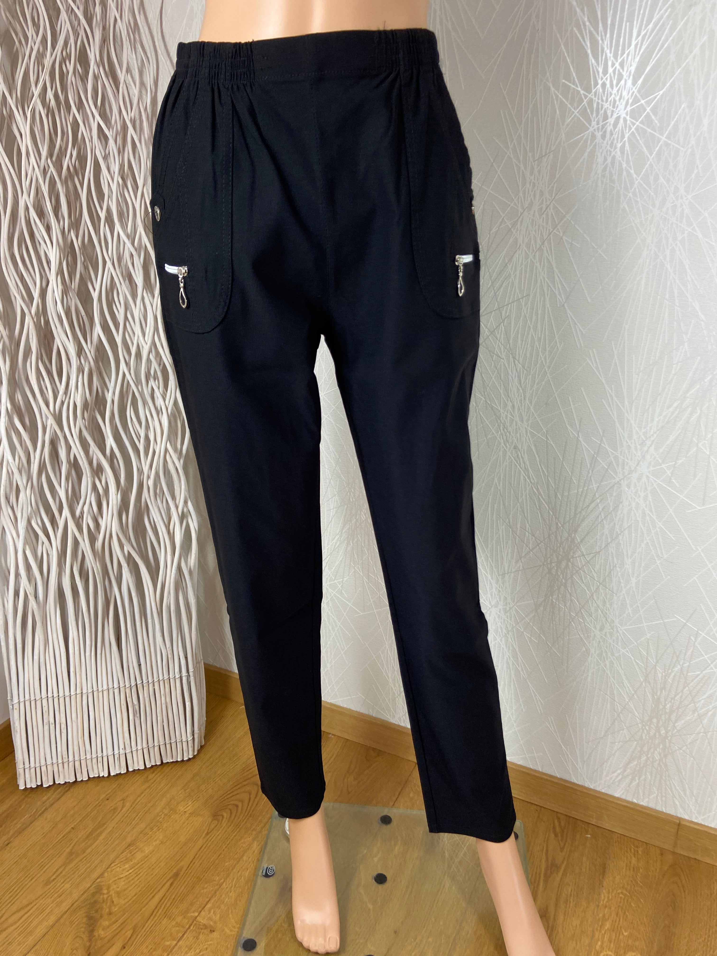 Pantalon léger coupe droite taille haute élastique JST For My