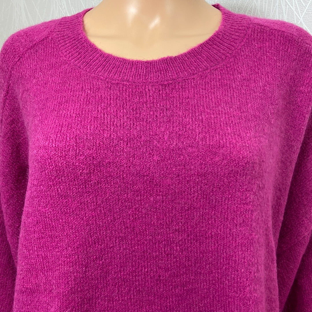 Pull rose oversize laine mohair modèle bymarry jumper B-Young