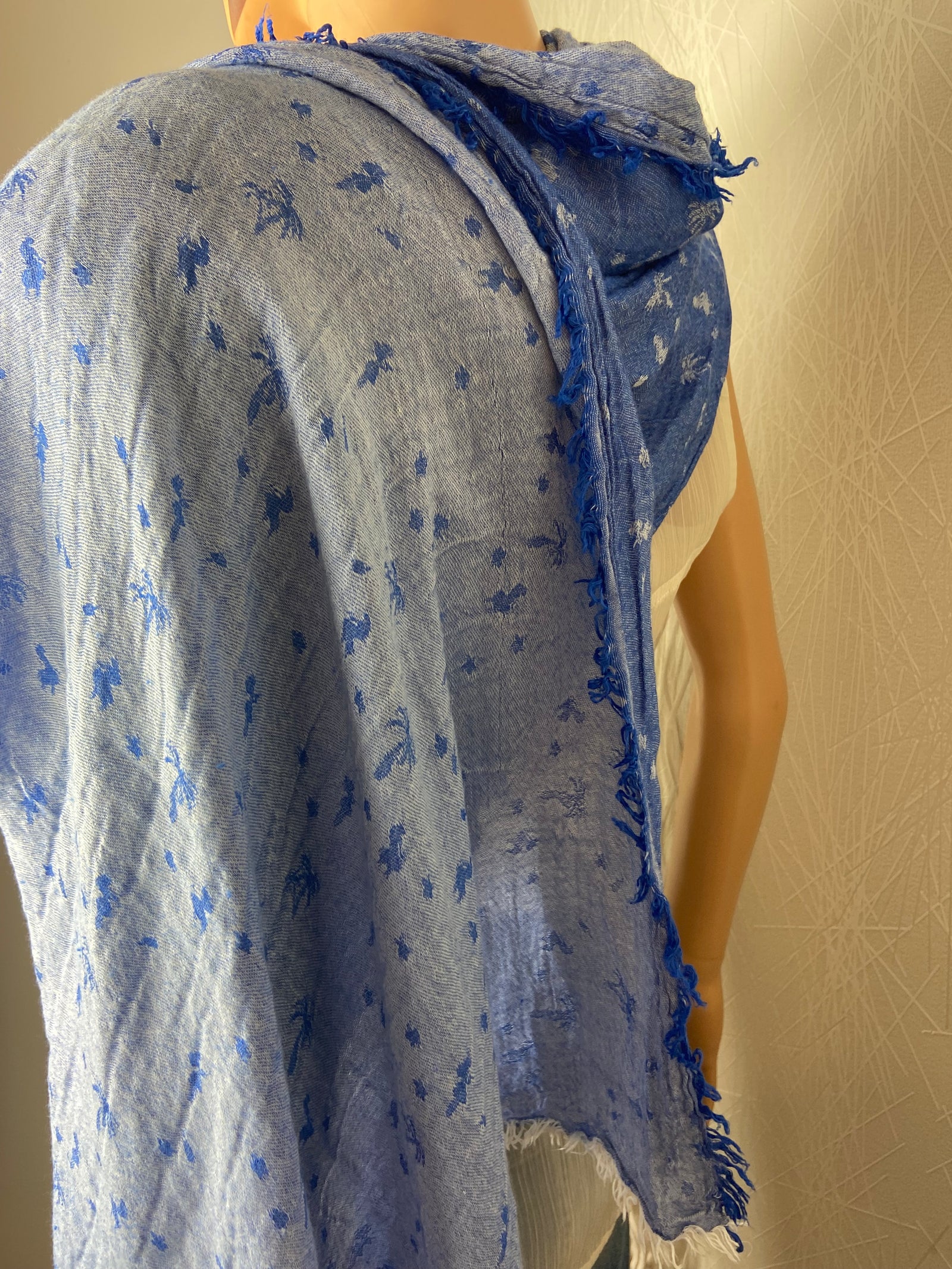 Foulard bleu réversible Pako Litto
