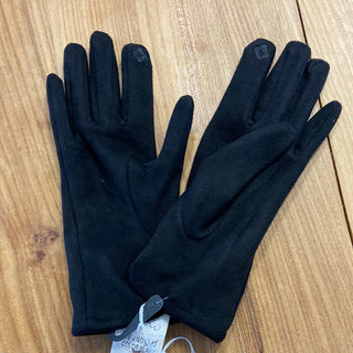 Gants noir pour femme avec perles et index tactile