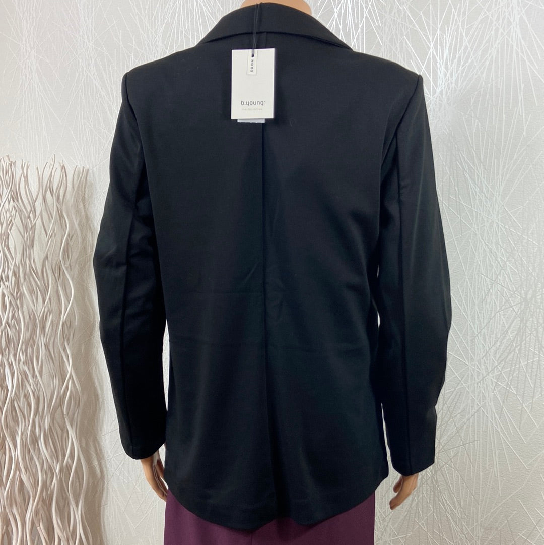 Veste longue femme blazer noir modèle Byrizetta Long Blazer B.Young