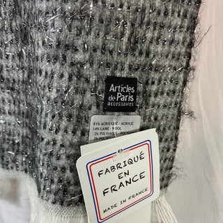 Écharpe chaude laine large gris argenté Articles de Paris