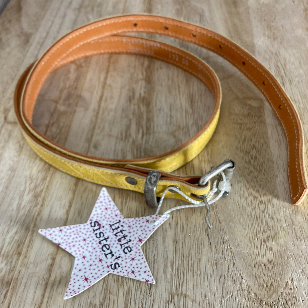 Ceinture jaune en cuir pour femme Little Sister’s