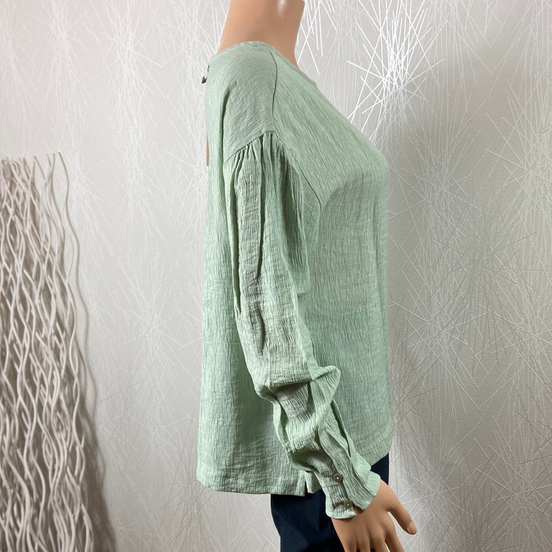 Blouse coupe droite vert eau modèle Libu Surkana