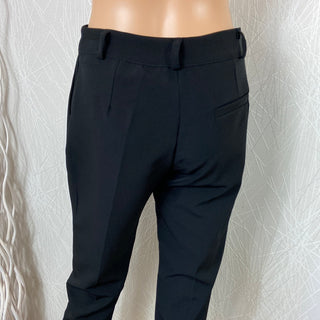 Pantalon noir habillé 7/8 taille haute coupe droite Studio Birkin