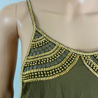 Robe longue à bretelles avec perles dorées modèle Jasmine Suku Bazar