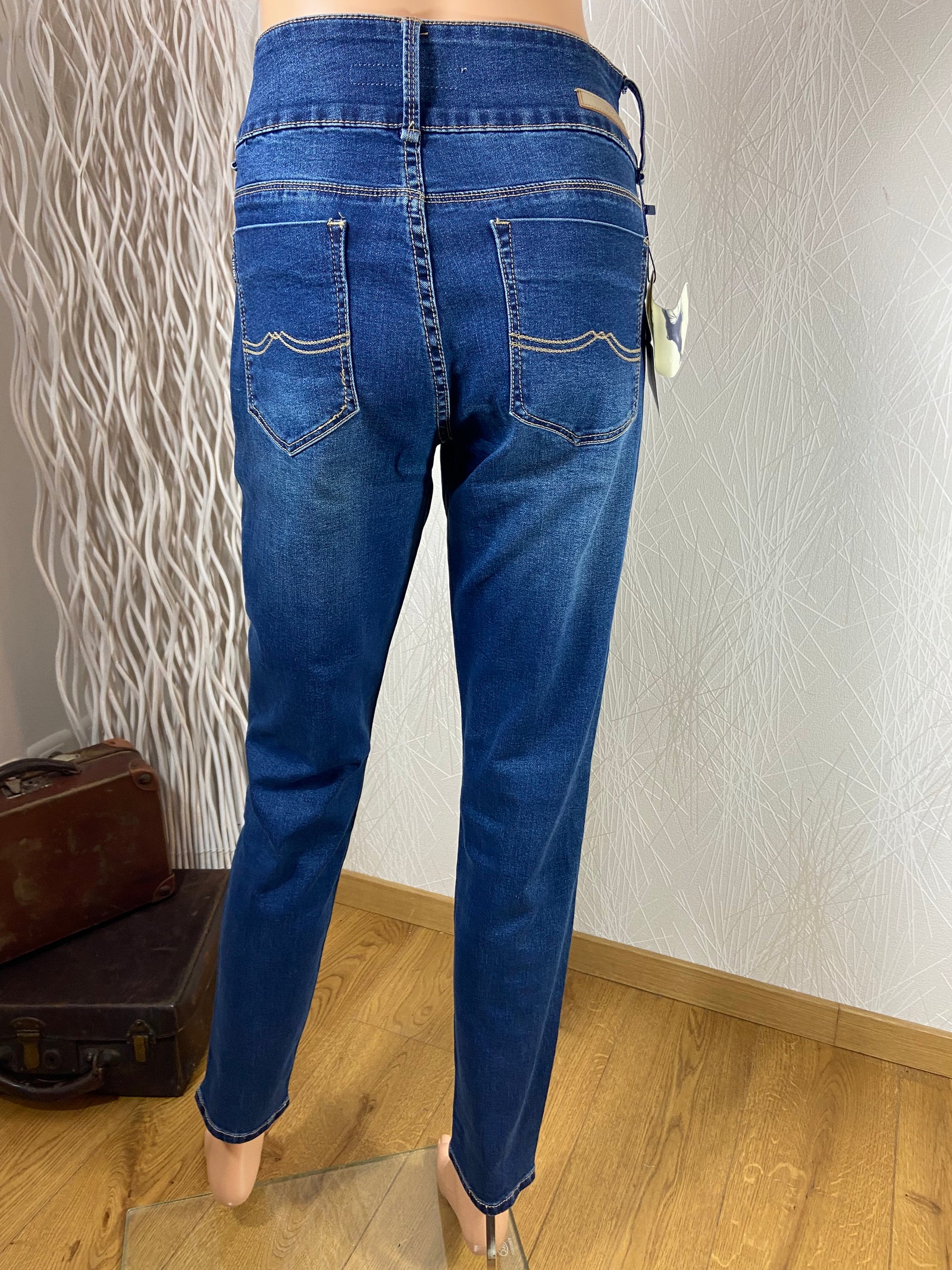 Jeans stretch près du corps effet ventre plat Tiffosi