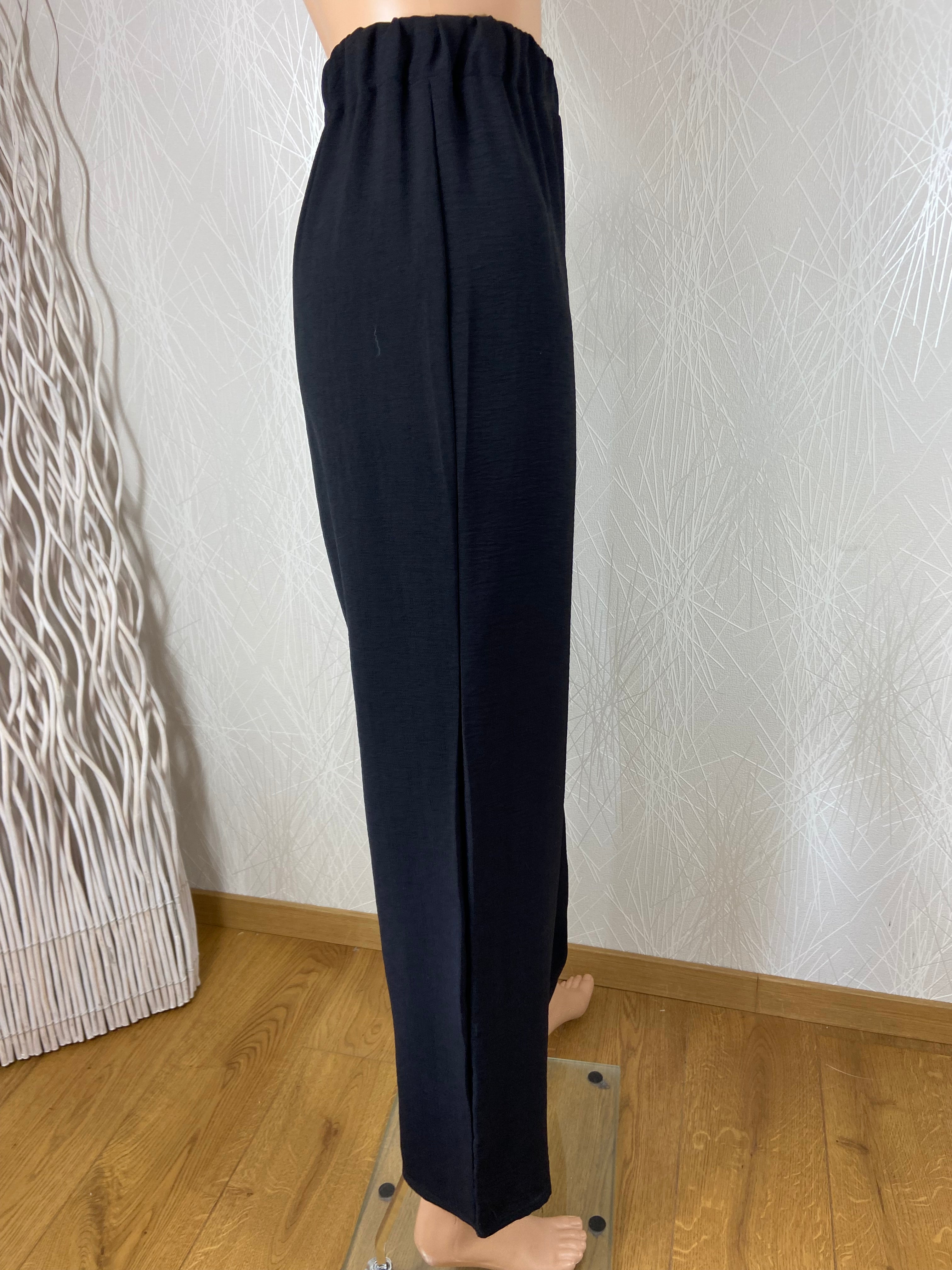 Pantalon noir léger taille haute élastique New collection