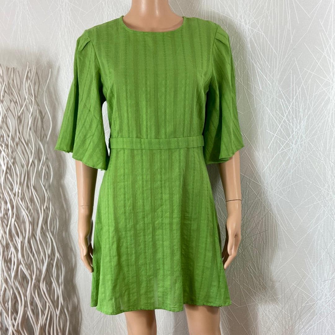 Robe coton légère courte verte Traffic People - Offre-Unique