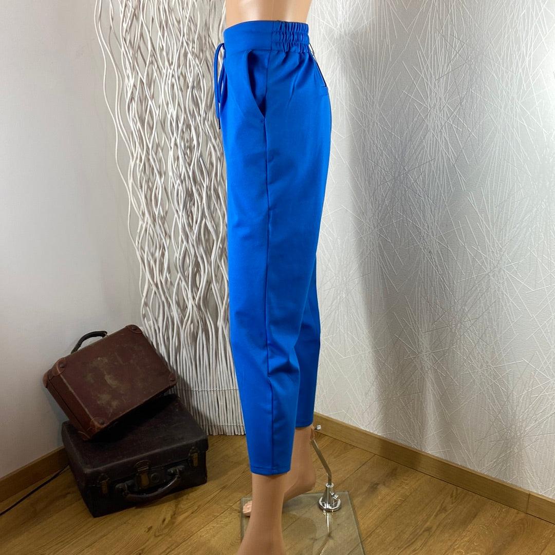 Pantalon taille haute élastique avec cordon Rizetta Crop Pants B.Young - Offre-Unique